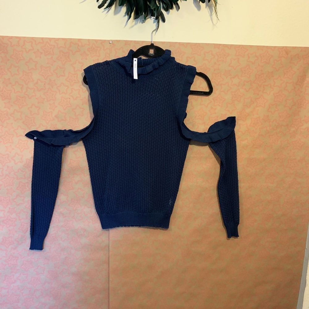 Cold shoulder sweater
